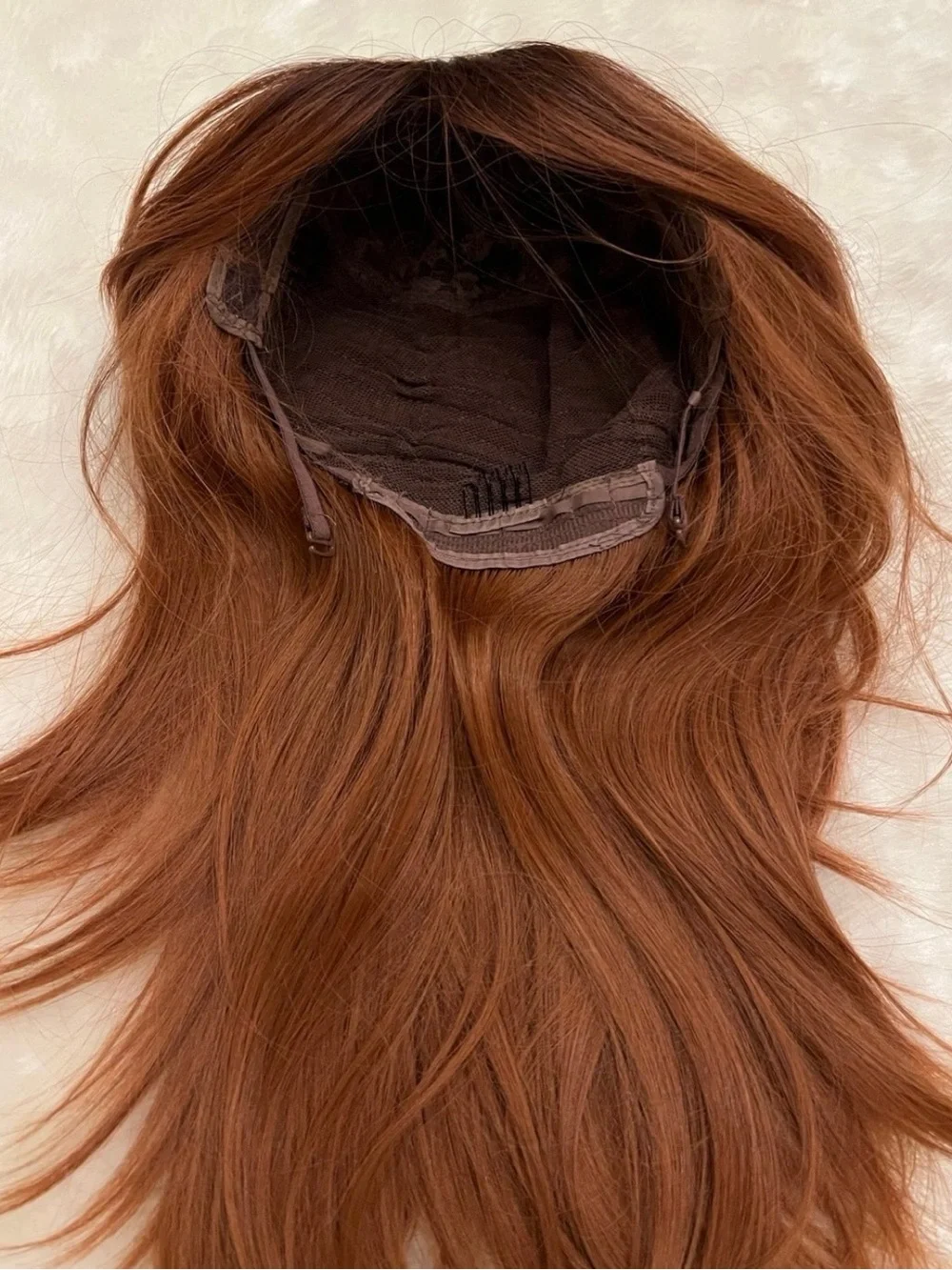 Ombre Layered Auburn Wig with Bangs